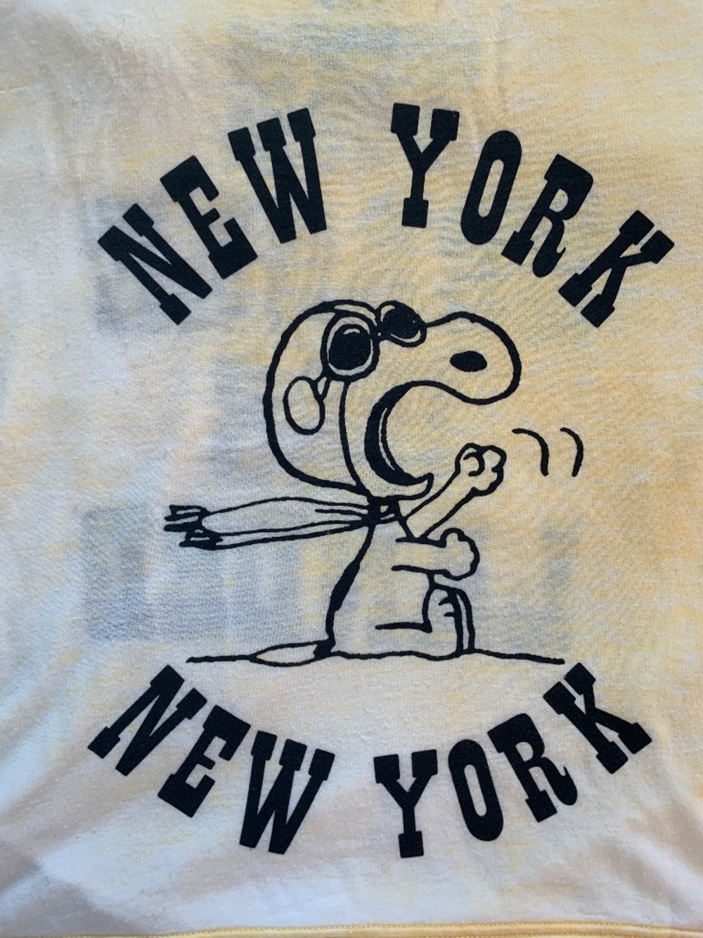 Peanuts Snoopy Long Sleeve Graphic Top 'New York New York The Beagle has Landed'